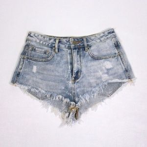 High Rise Jean shorts {Bullhead}